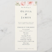 Whispered Petals Elegant Minimalist Wedding  プログラム (正面)