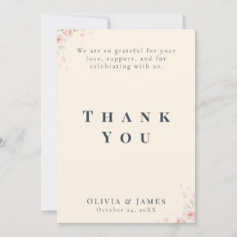 Whispered Petals Minimalist Elegant  サンキューカード