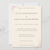 Whispered Petals Minimalist Wedding Invitation サンキューカード (正面)