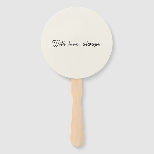 Whispered Petals Round Elegant Minimalist Wedding  ハンドファン (裏面)