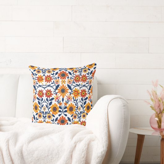 Whispering Blooms 20x20 Throw Pillow クッション (ソファ)