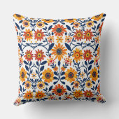 Whispering Blooms 20x20 Throw Pillow クッション (裏面)