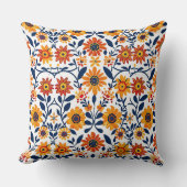 Whispering Blooms 20x20 Throw Pillow クッション (正面)