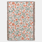 Whispering blossoms of grace スローブランケット (正面縦)