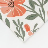 Whispering blossoms of grace フリースブランケット (角)