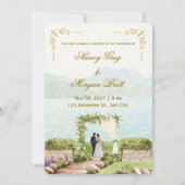 Whispering Botanica Watercolor Wedding Invitation 招待状 (正面)