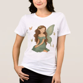 Whispering Fairy Dream surrounded by butterflies トライブレンドＴシャツ