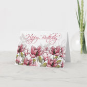 Whispering Magnolia Birthday Card カード (正面)