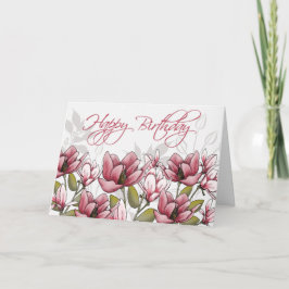 Whispering Magnolia Birthday Card カード