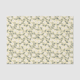 Whispering Meadow - Butter Yellow Floral Pattern 薄葉紙