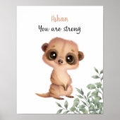 Whispering Meerkat Affirmations Customizable ポスター (正面)
