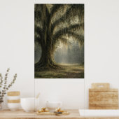 Whispering Oak | Moody Southern Landscape | Poster ポスター (キッチン)