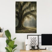 Whispering Oak | Moody Southern Landscape | Poster ポスター (ホームオフィス)