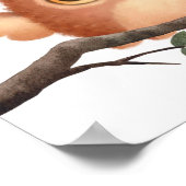 Whispering Owl Affirmations Customizable ポスター (角)