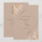 Whispering Pampas Wedding Invitation  招待状 (正面/裏面)