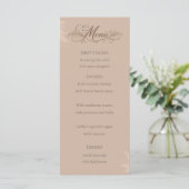 Whispering Pampas Wedding Menu Card メニュー (スタンド正面)
