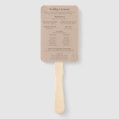 Whispering Pampas Wedding Program Fan ハンドファン (裏面)