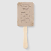 Whispering Pampas Wedding Program Fan ハンドファン (正面)