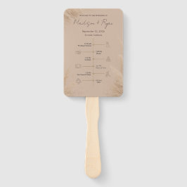 Whispering Pampas Wedding Program Fan ハンドファン