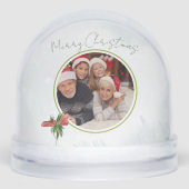 Whispering Pines Merry Christmas Family Photo Snow (正面)