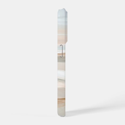 Whispering Shores – Minimal Abstract Seascape iPhoneケース (右側面)