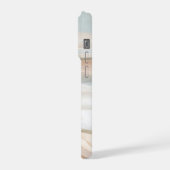 Whispering Shores – Minimal Abstract Seascape iPhoneケース (左側面)