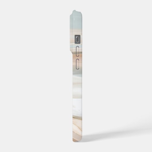 Whispering Shores – Minimal Abstract Seascape iPhoneケース (左側面)