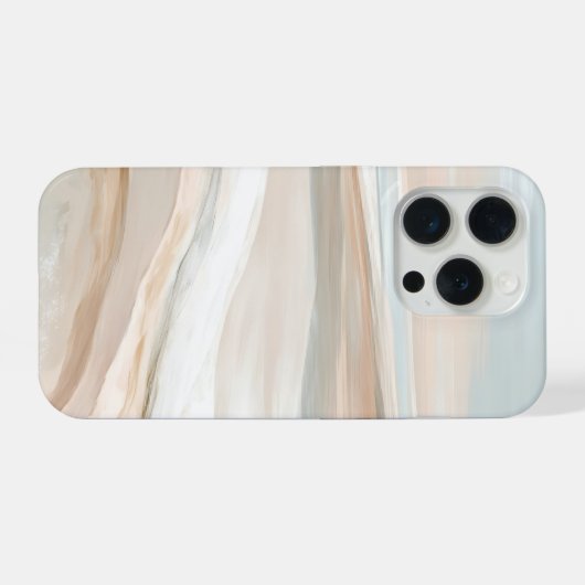 Whispering Shores – Minimal Abstract Seascape iPhoneケース (裏面横)