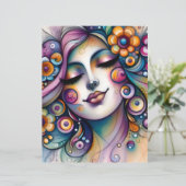 Whispering Whimsical Woman Scrapbook Paper (スタンド正面)