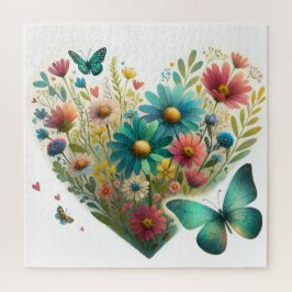 Whispering Wildflower Butterflies Botanical ジグソーパズル