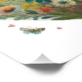 Whispering Wildflower Butterflies Botanical フォトプリント (角)