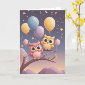 Whispering Wishes to an Owl カード (黄色い花)