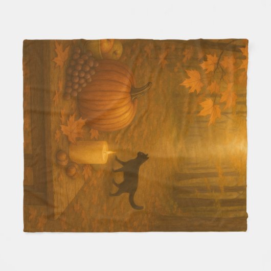 Whisperlight - Amber Forest Path フリースブランケット (正面(横))