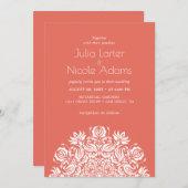 Whispers Lake Swan Lotus Flowers Mandala Wedding 招待状 (正面/裏面)