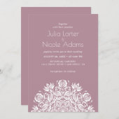 Whispers Lake Swan Lotus Flowers Mandala Wedding 招待状 (正面/裏面)