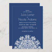 Whispers Lake Swan Lotus Flowers Mandala Wedding 招待状 (正面/裏面)