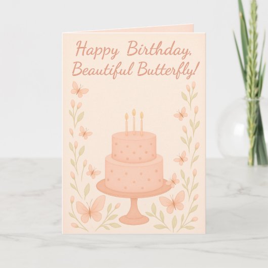 Whispers of a Butterfly – Birthday Card カード (正面)