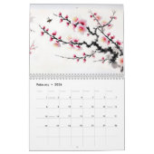 Whispers of Bloom Chinese Ink Flower Calendar 2026 カレンダー (2月 2026)