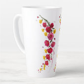 Whispers of Bloom Midnight Garden Petals in the Da カフェラテマグ (左アングル)