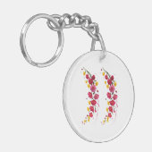 Whispers of Bloom Midnight Garden Petals in the Da キーホルダー (正面左)