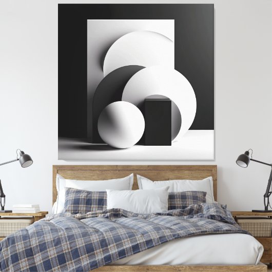 Whispers of Circular Light キャンバスプリント (インサイチュ (寝室))