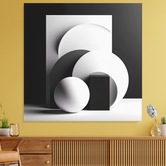 Whispers of Circular Light キャンバスプリント (インサイチュ (リビング))