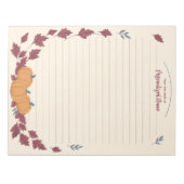 Whispers Of Fall Lined ノートパッド (正面)