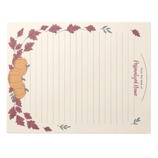 Whispers Of Fall Lined ノートパッド (正面)