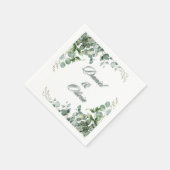 "Whispers of Green" スタンダードカクテルナプキン (角)