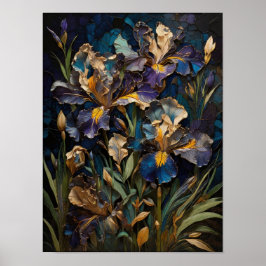 Whispers of Iris – 花デジタルアートポスター ポスター