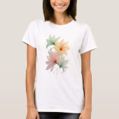 Whispers of Light Ethereal Bloom Petals in the Voi Tシャツ (正面)