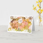 Whispers of Magic: Two Fairy Friends in a Garden カード (黄色い花)