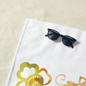 Whispers of Magic: Two Fairy Friends in a Garden ビーチタオル (インサイチュ)