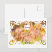 Whispers of Magic: Two Fairy Friends in a Garden ポストカード (正面/裏面)